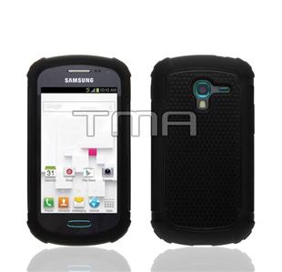 Samsung Ace 2 II-E T599 Impact Dual Layer Shock Proof Case Black