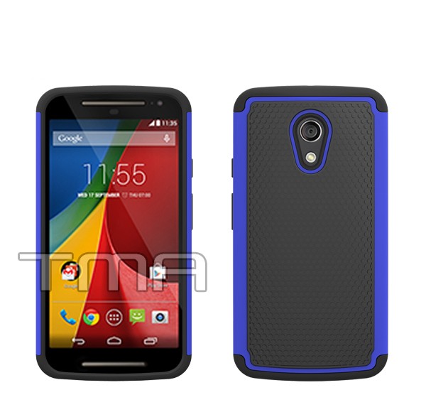 Dark Blue Impact Hybrid Cute Case Motorola Moto G XT1063